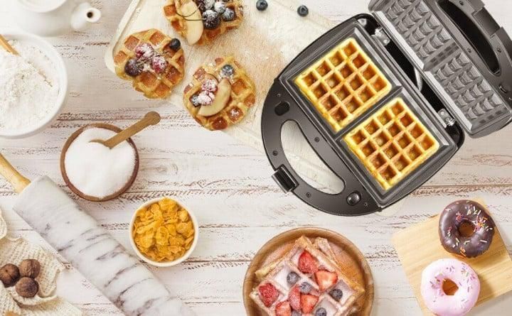 Сендвічниця DOMOTEC MS-7704 4в1 (горішниця, вафельниця, гриль, сендвічниця) MS-7704 фото