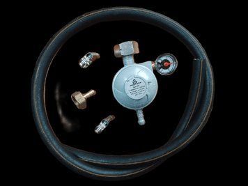 Комплект для подключения газовой плиты к баллону без регулятора давления с манометром (Италия + Украина) 2м 412+ фото